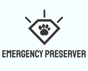 Pet Paw Gem logo design