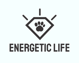 Pet Paw Gem logo design