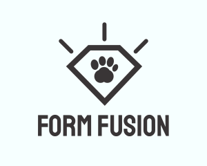 Pet Paw Gem logo design