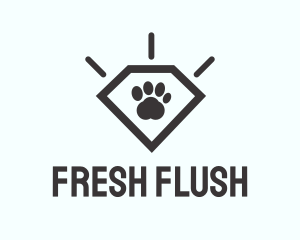 Pet Paw Gem logo design