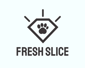 Pet Paw Gem logo design