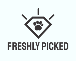 Pet Paw Gem logo design