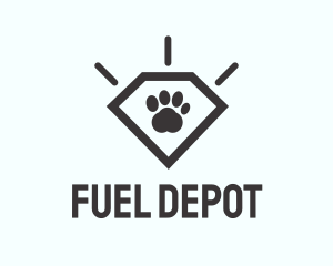 Pet Paw Gem logo design