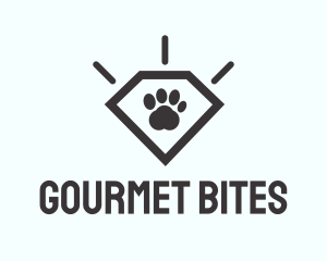 Pet Paw Gem logo design