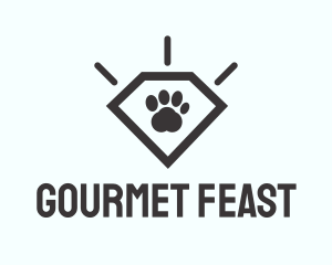 Pet Paw Gem logo design