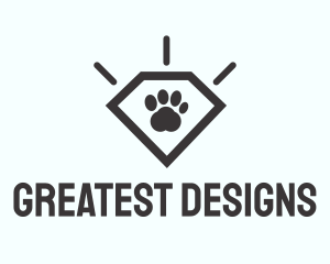 Pet Paw Gem logo design