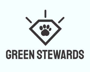 Pet Paw Gem logo design