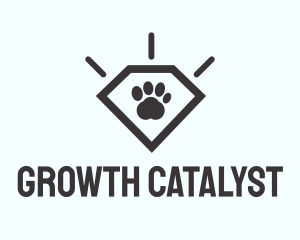 Pet Paw Gem logo design