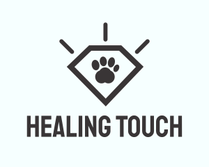 Pet Paw Gem logo design