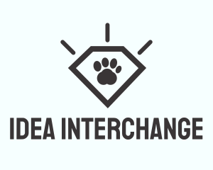 Pet Paw Gem logo design