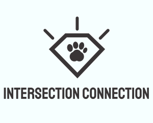 Pet Paw Gem logo design