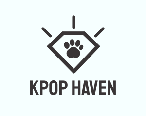 Pet Paw Gem logo design