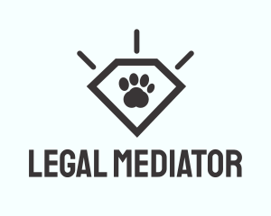 Pet Paw Gem logo design