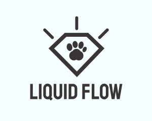 Pet Paw Gem logo design