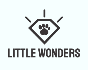 Pet Paw Gem logo design