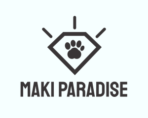 Pet Paw Gem logo design