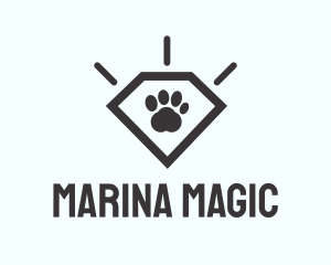 Pet Paw Gem logo design