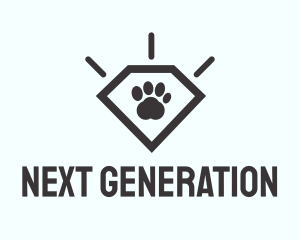 Pet Paw Gem logo design