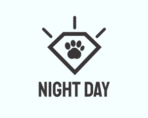 Pet Paw Gem logo design