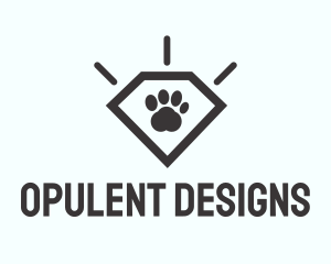 Pet Paw Gem logo design