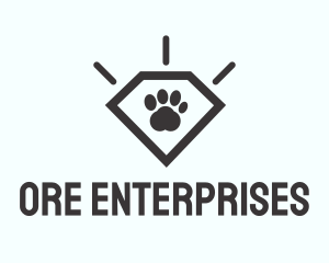 Pet Paw Gem logo design