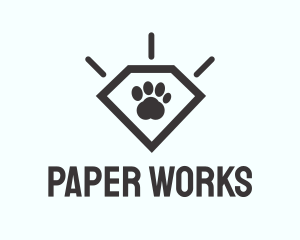 Pet Paw Gem logo design