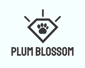 Pet Paw Gem logo design