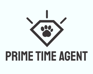 Pet Paw Gem logo design