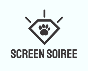 Pet Paw Gem logo design