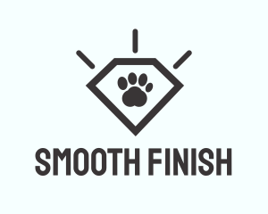 Pet Paw Gem logo design