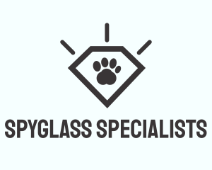 Pet Paw Gem logo design