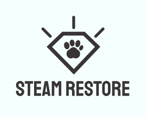 Pet Paw Gem logo design