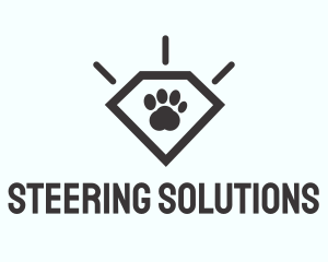 Pet Paw Gem logo design