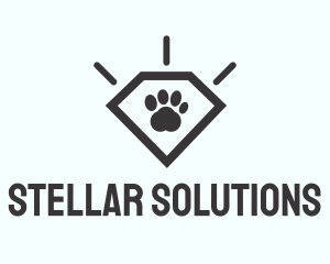 Pet Paw Gem logo design