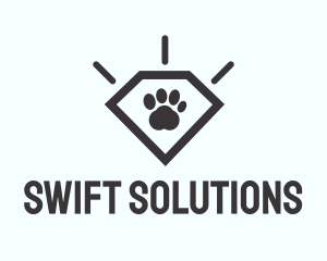 Pet Paw Gem logo design