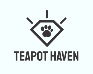 Pet Paw Gem logo design