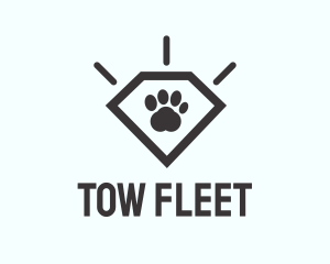 Pet Paw Gem logo design