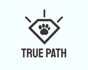 Pet Paw Gem logo design