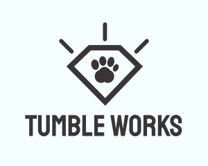 Pet Paw Gem logo design