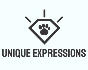 Pet Paw Gem logo design