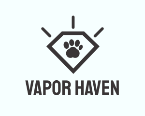 Pet Paw Gem logo design