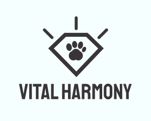 Pet Paw Gem logo design