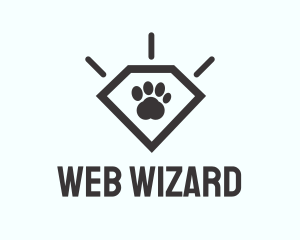 Pet Paw Gem logo design