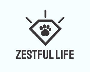 Pet Paw Gem logo design