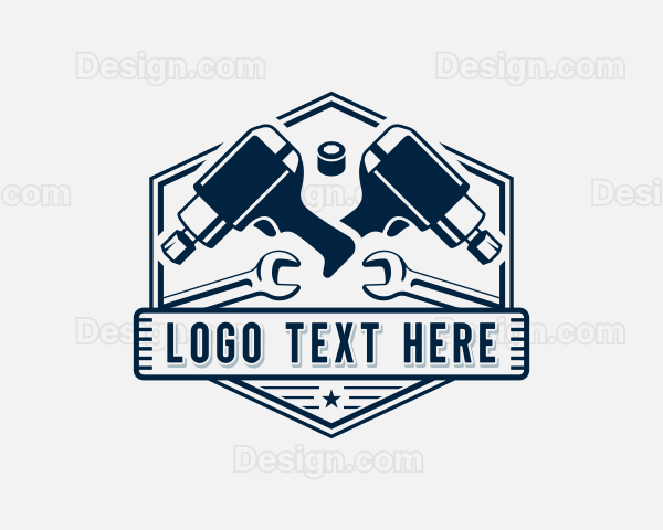 Industrial Auto Repair Mechanic Logo