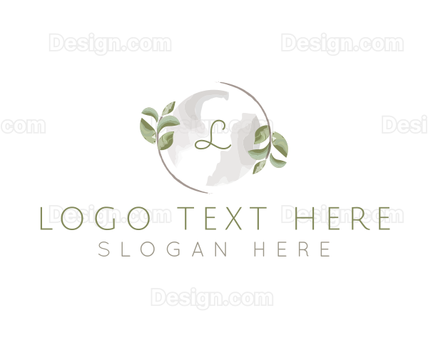 Organic Leaves Watercolor Logo