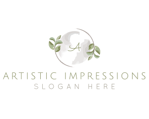 Organic Leaves Watercolor logo design