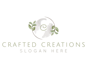 Organic Leaves Watercolor logo design