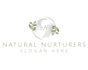 Organic Leaves Watercolor logo design