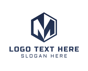 Startup Hexagon Letter M logo